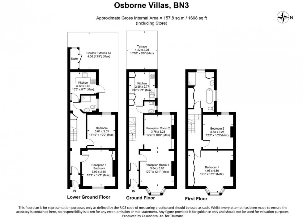 Floorplan for Osborne Villas, Hove