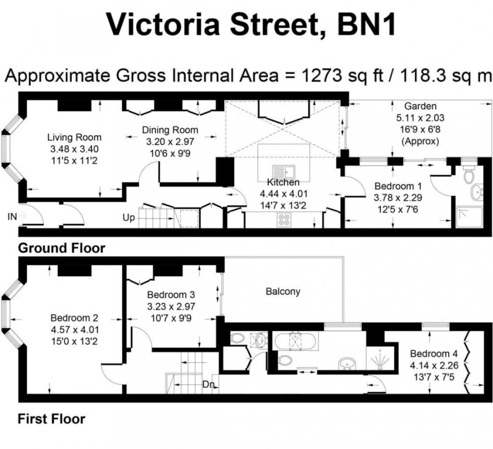 Floorplan for Victoria Street, Brighton