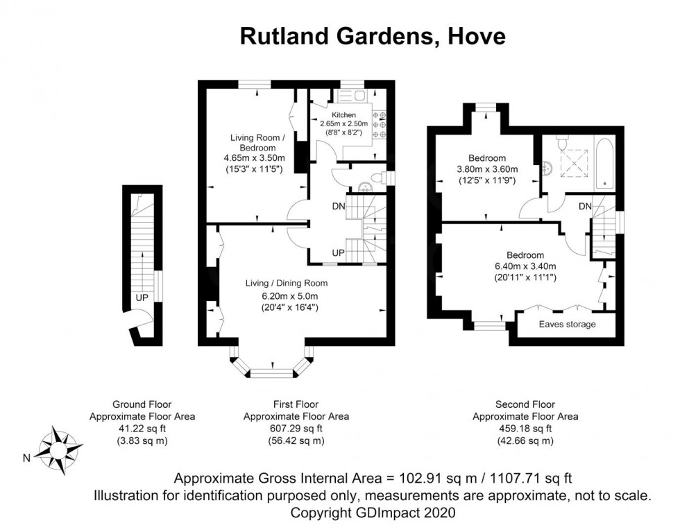 Floorplan for Rutland Gardens, Hove