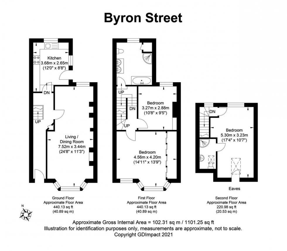 Floorplan for Byron Street, Hove