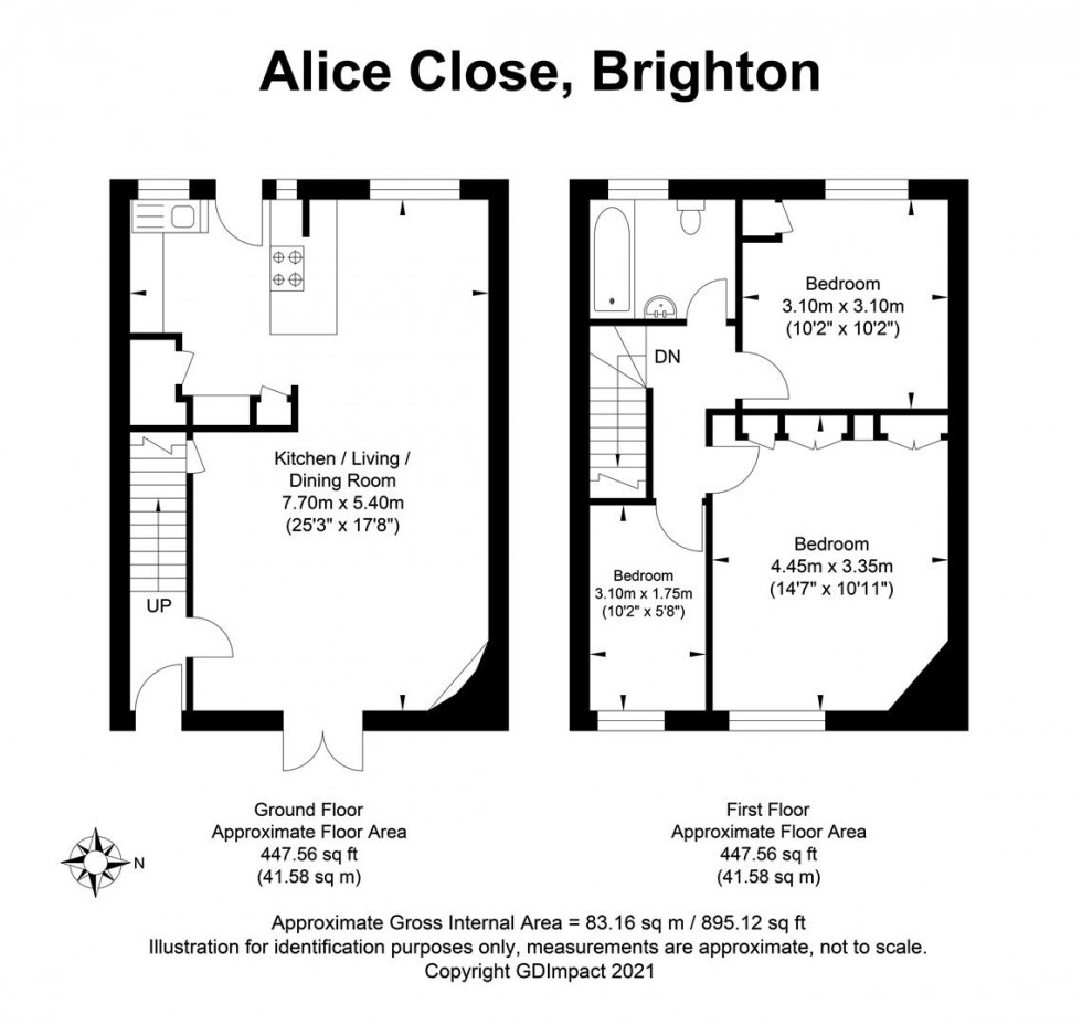 Floorplan for Alice Close, Hove