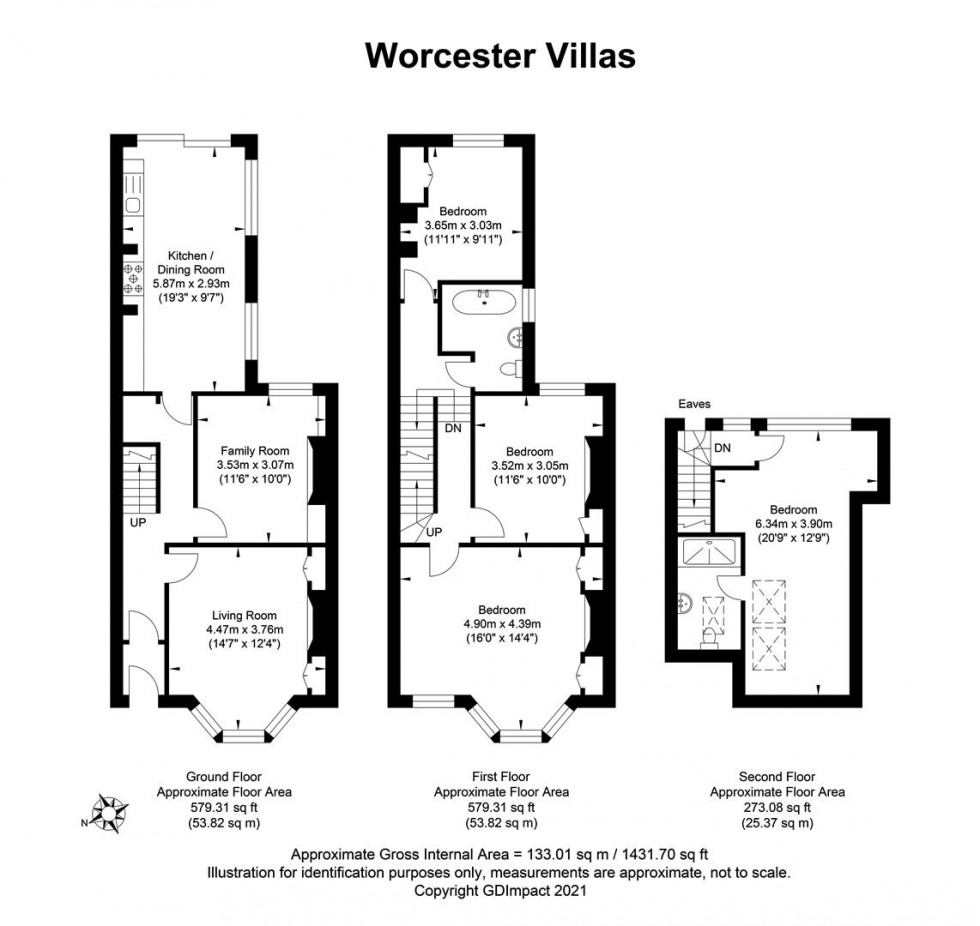 Floorplan for Worcester Villas, Hove