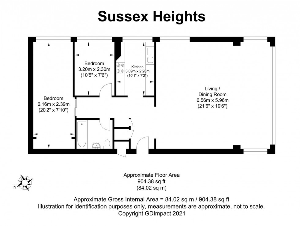 Floorplan for St. Margarets Place, Brighton