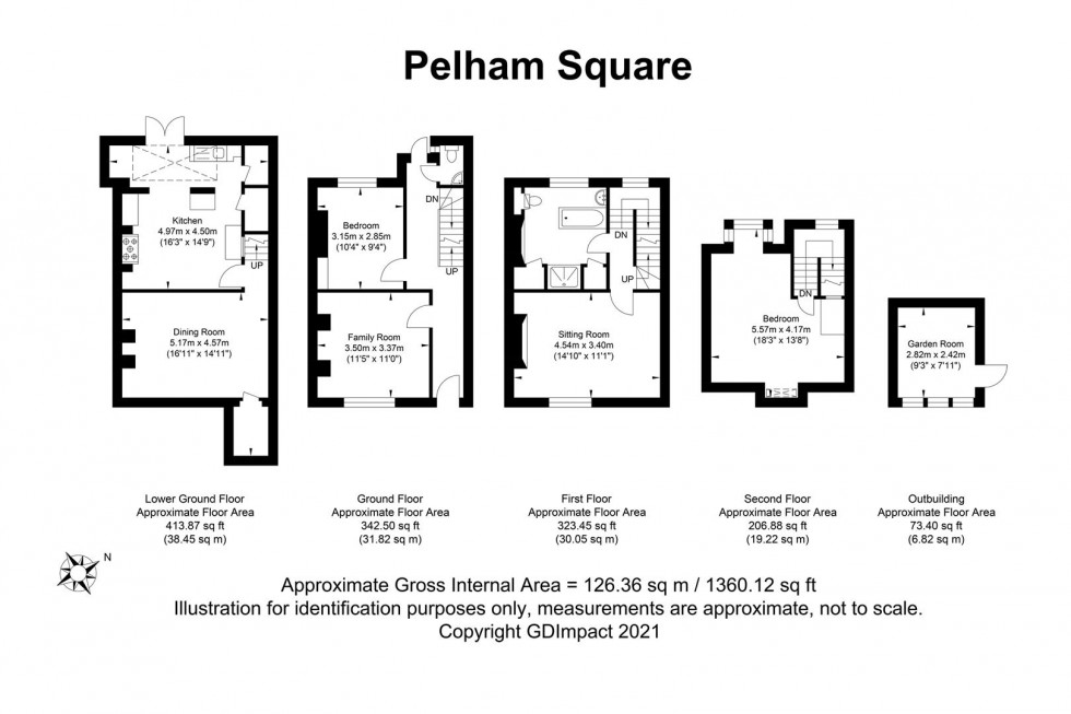 Floorplan for Pelham Square, Brighton