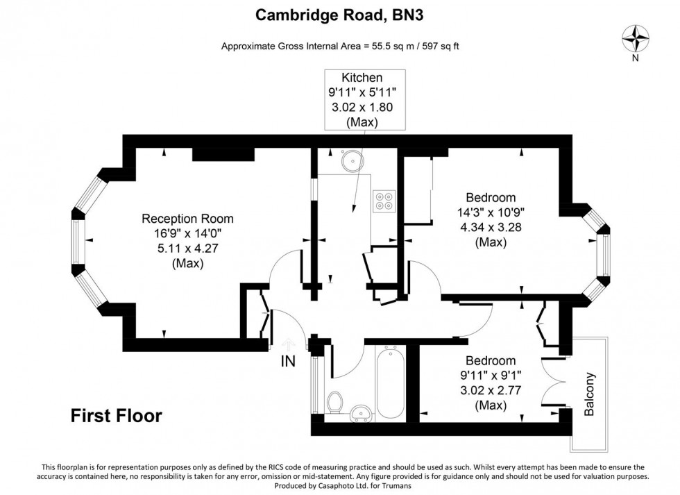 Floorplan for Cambridge Road, Hove