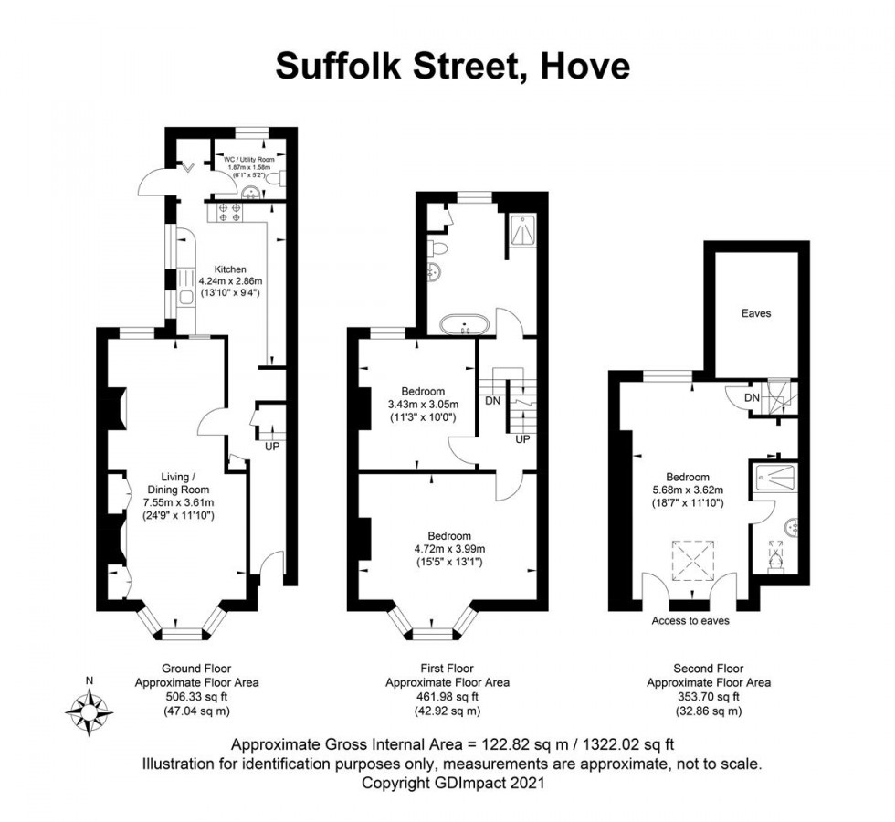 Floorplan for Suffolk Street, Hove