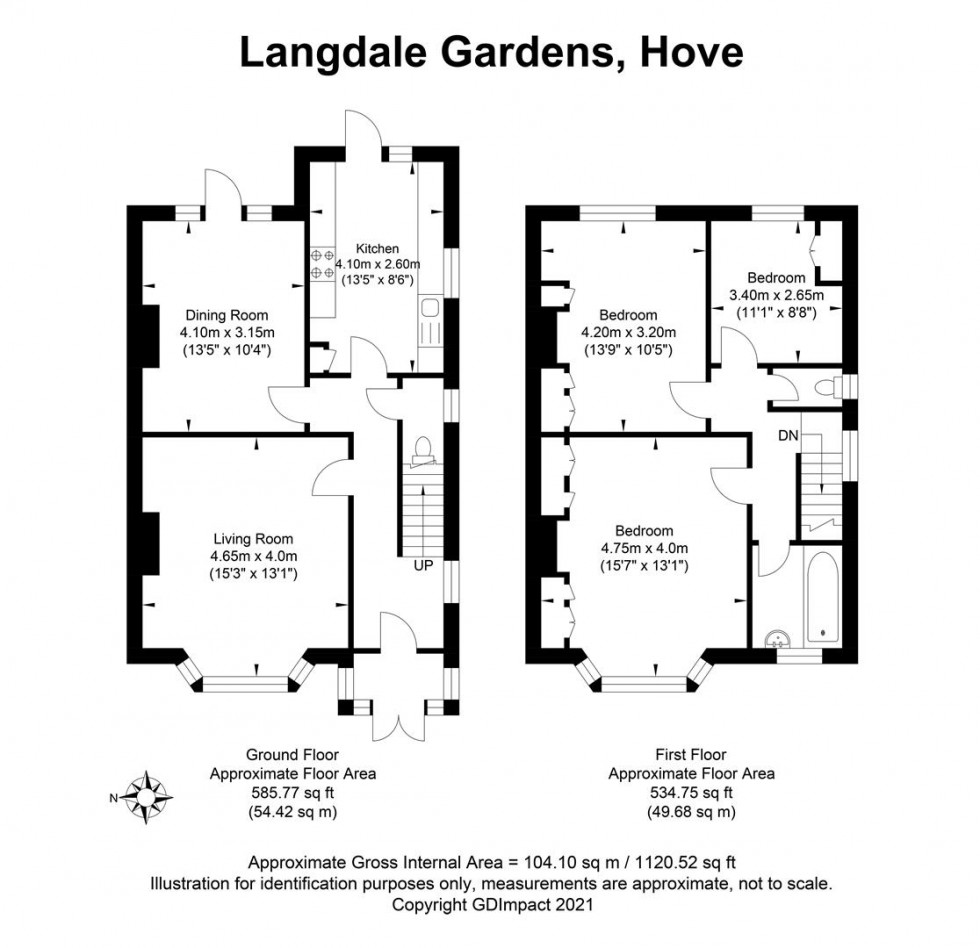 Floorplan for Langdale Gardens, Hove