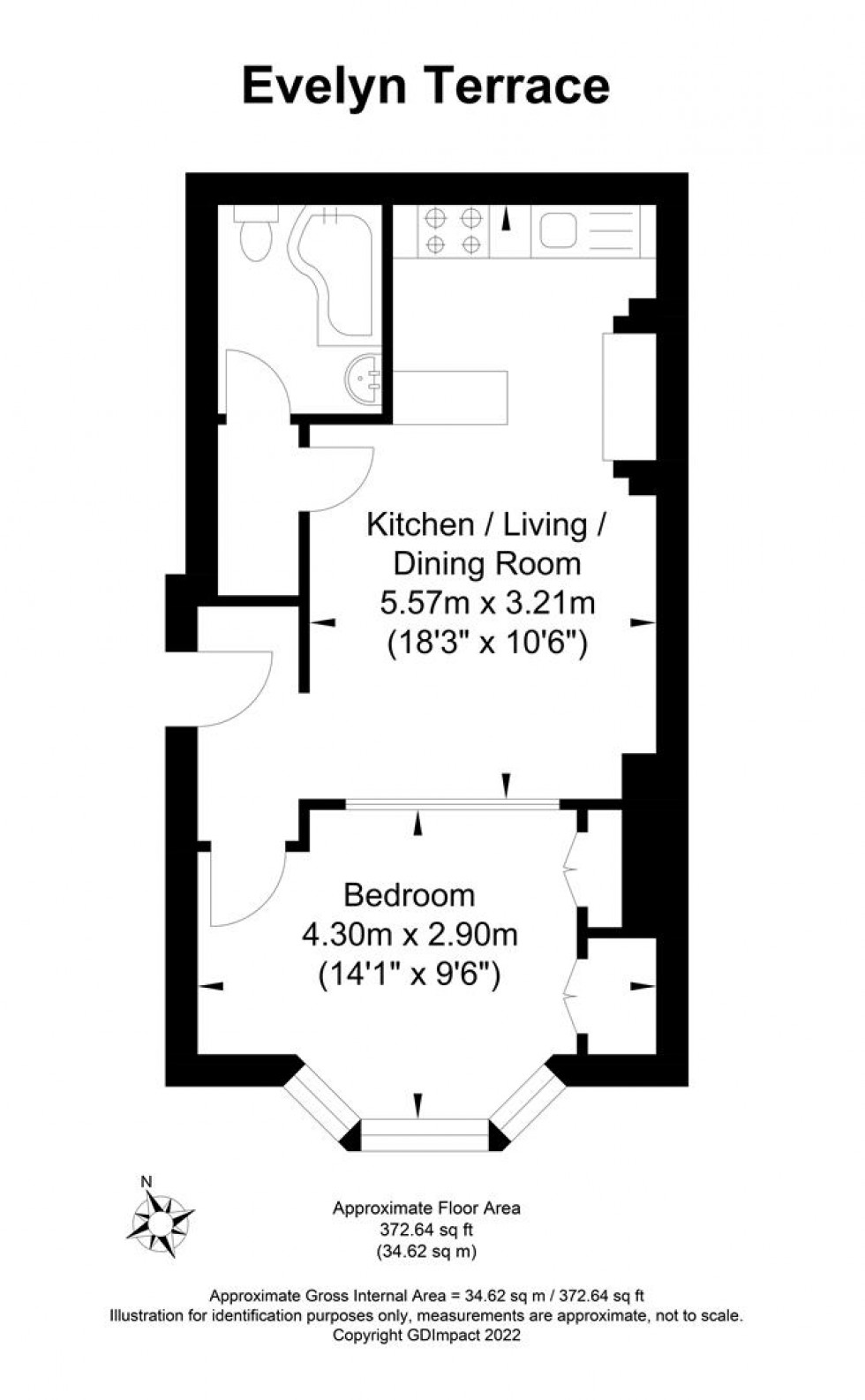Floorplan for Evelyn Terrace, Brighton