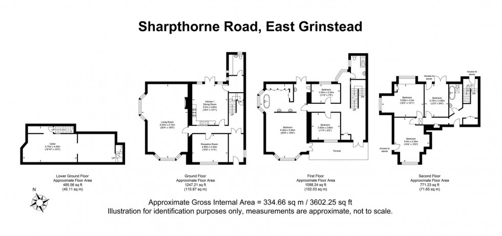 Floorplan for Sharpthorne Road, Sharpthorne, East Grinstead