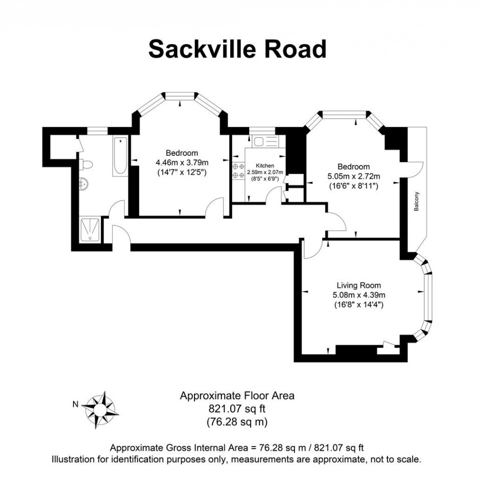 Floorplan for Sackville Road, Hove