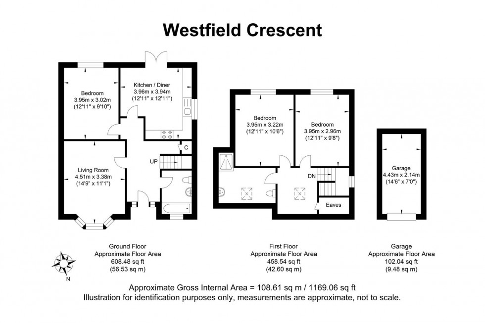 Floorplan for Westfield Crescent, Patcham, Brighton